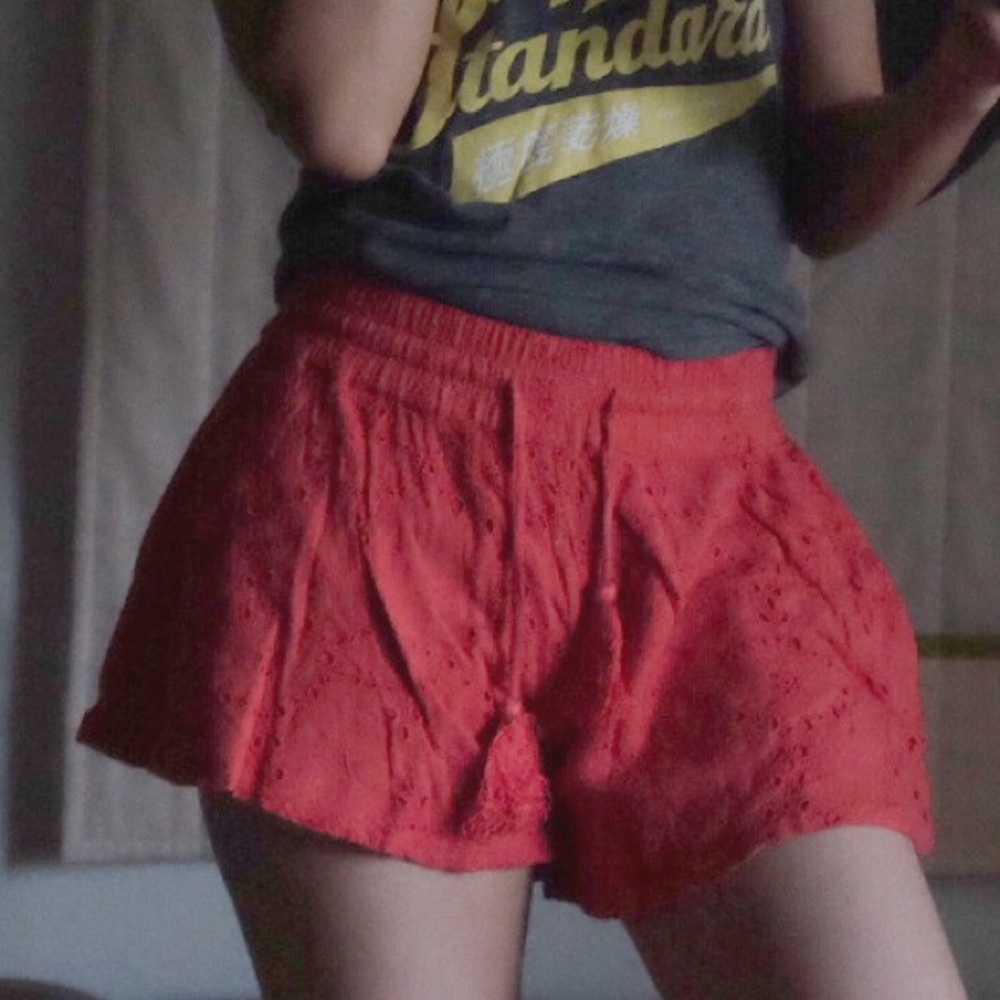 Free People Eyelet Mini Shorts